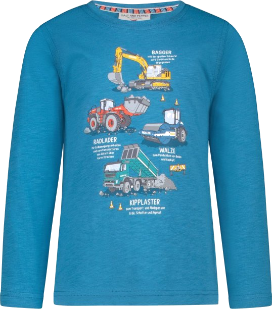 Salt and Pepper Langarmshirt Baustellenfahrzeuge