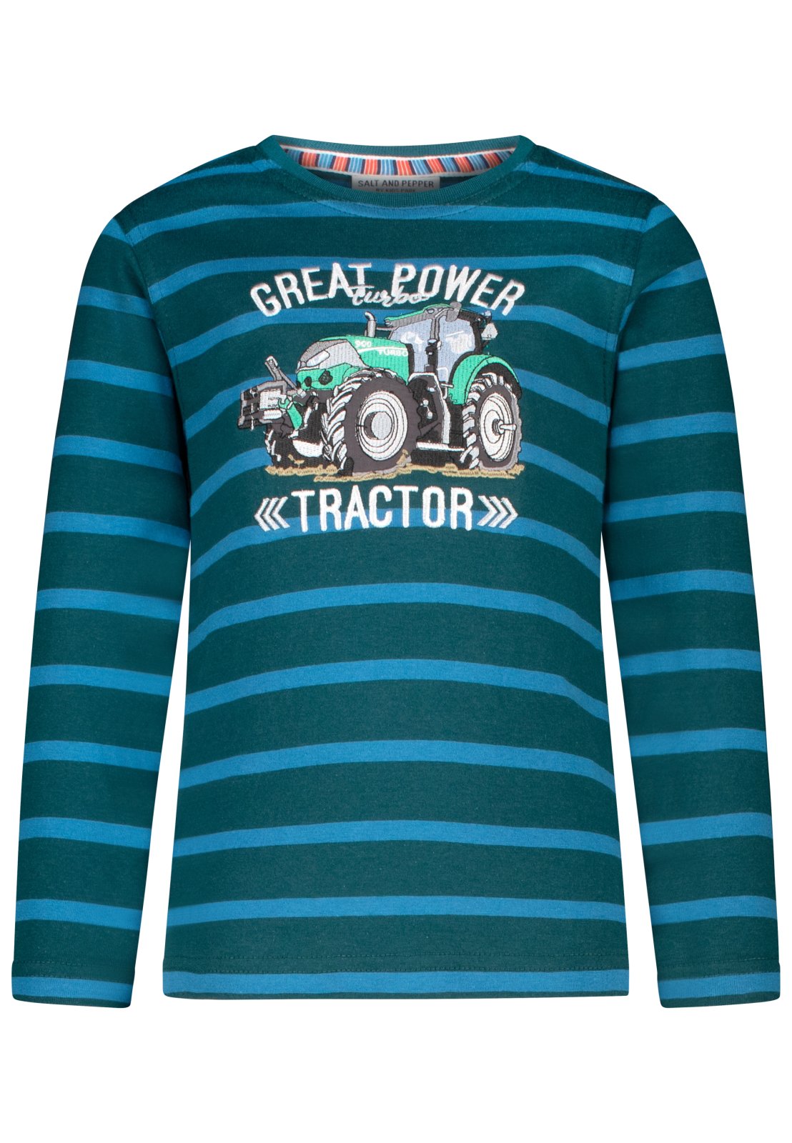 Salt and Pepper Lanarmshirt Traktor gestreift