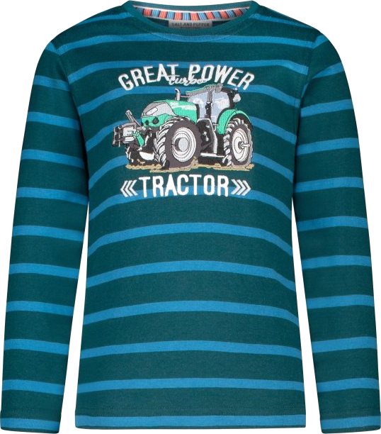 Salt and Pepper Lanarmshirt Traktor gestreift
