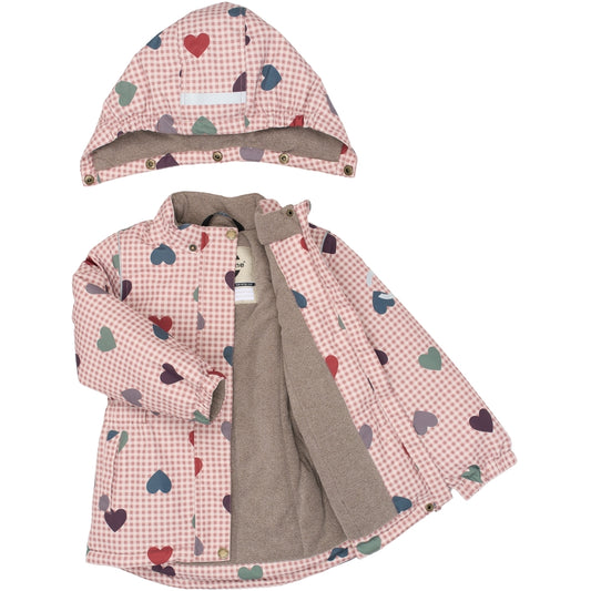 Mikk-Line Winterjacke mit Herzprint (20.000 mm Wassersäule)