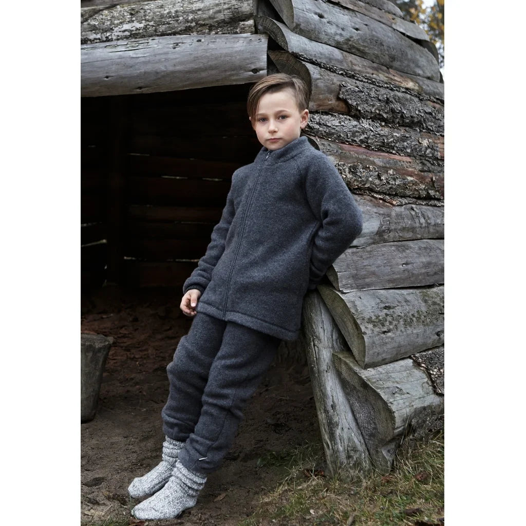 Mikk-line Jacke aus Merinowolle in Dunkelgrau