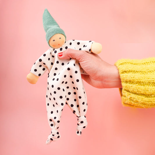 Schnuffeltuch Pünktchen salbei von Nanchen