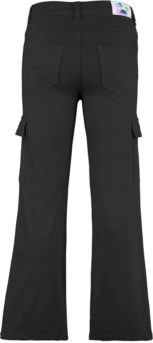 Blue Effect Wide Leg Cargohose in Schwarz