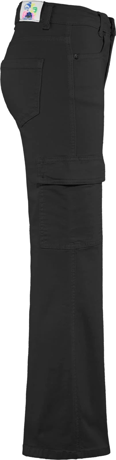 Blue Effect Wide Leg Cargohose in Schwarz