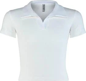 Blue Effect Polo-Shirt Crop