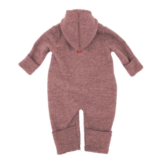 Maximo Baby-Overall aus Merinowolle in heiderosemeliert GOTS