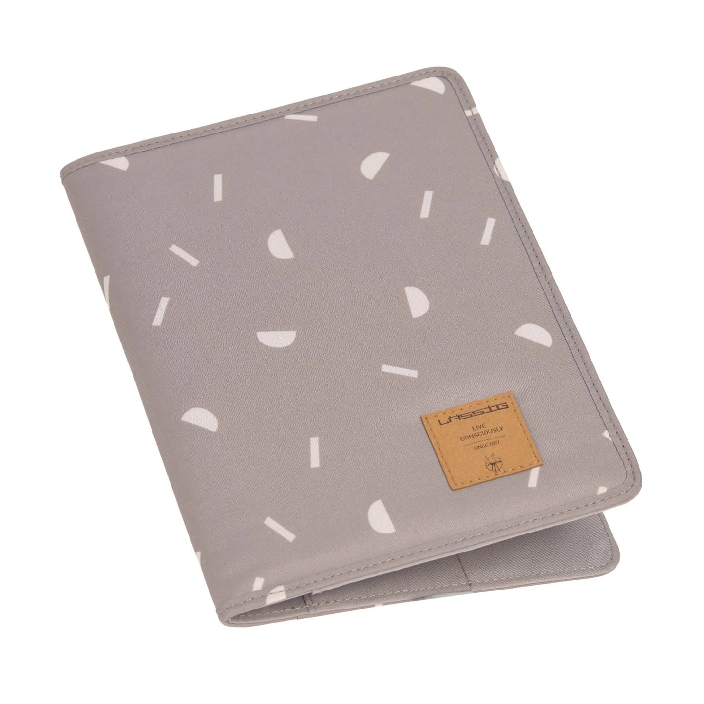 Lässig Mutterpasshülle - Blocks Taupe, Grau