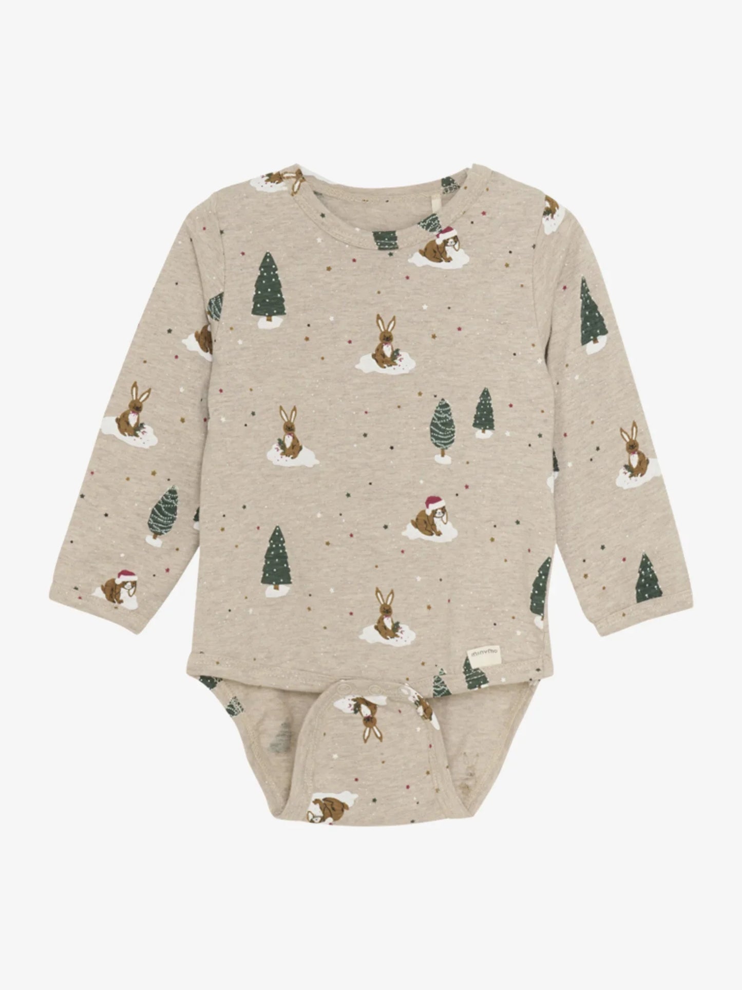 Minymo Body Langarm mit Weihnachtsmotiv