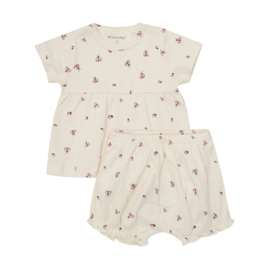 Minymo Set aus T-Shirt und Shorts GOTS