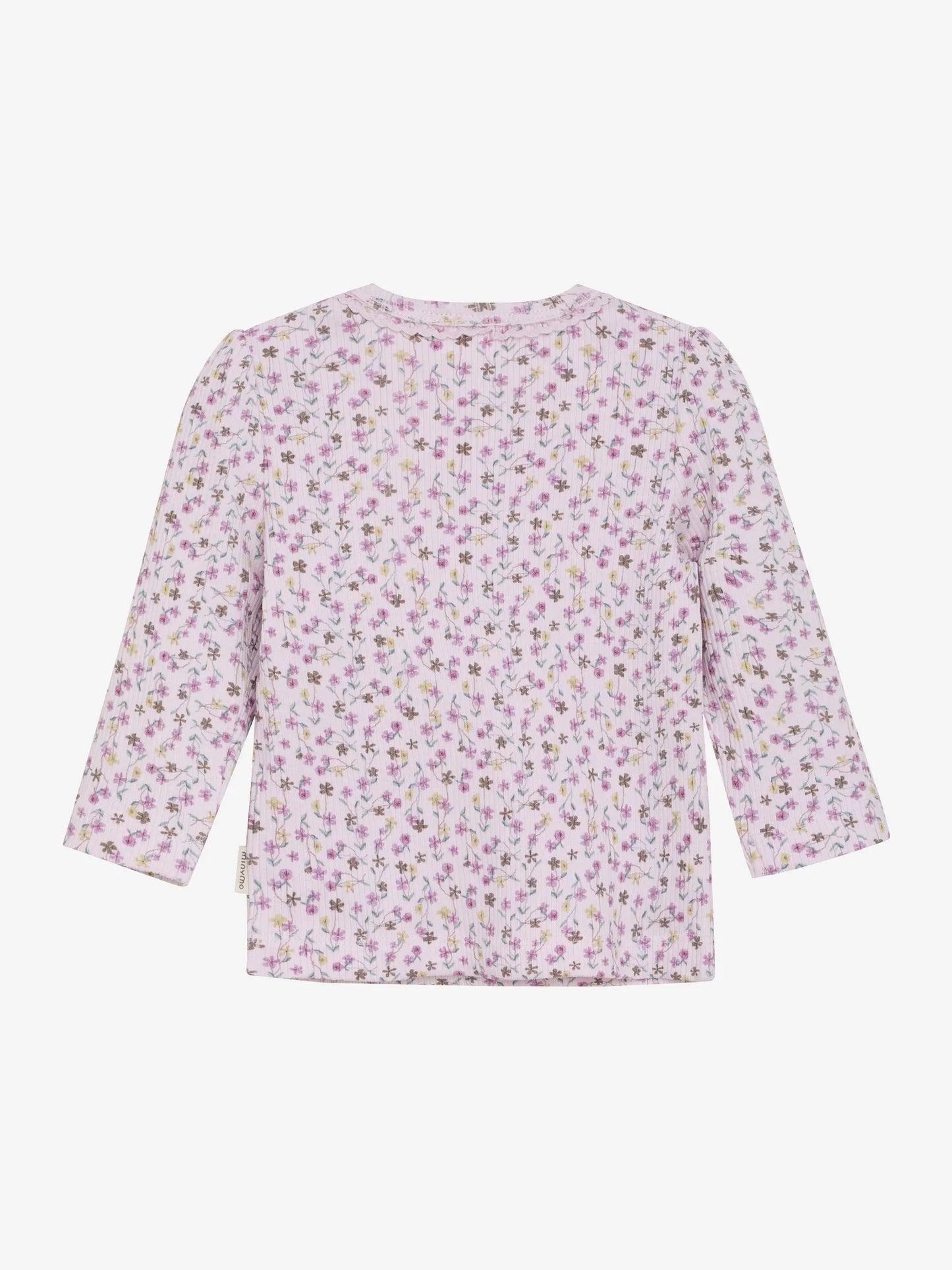 Minymo Langarmshirt gerippt mit Blümchendruck