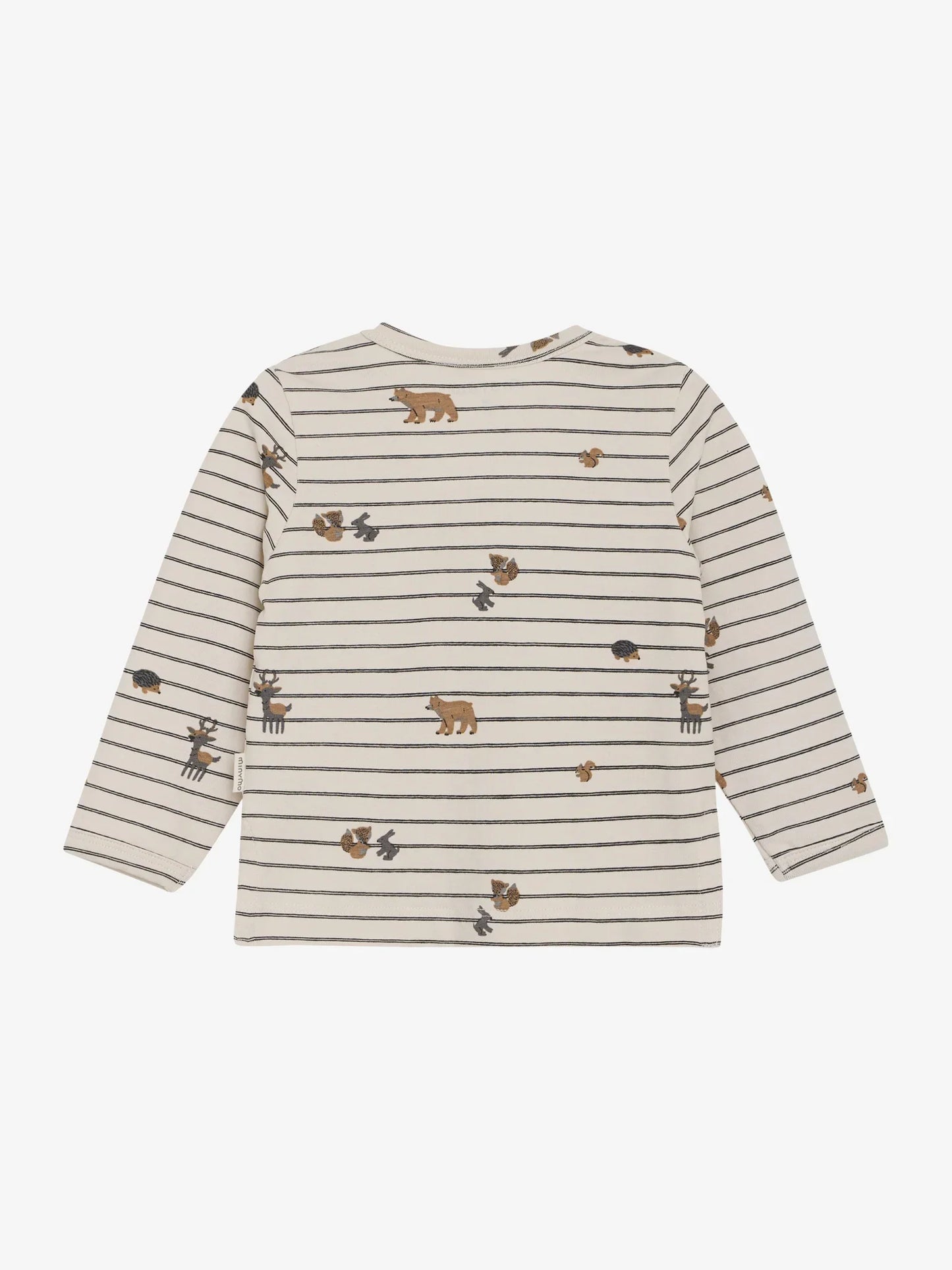 Minymo Langarmshirt gestreift mit Tierprint