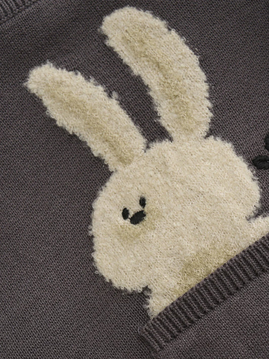 Minymo Strickpullover mit Häschen