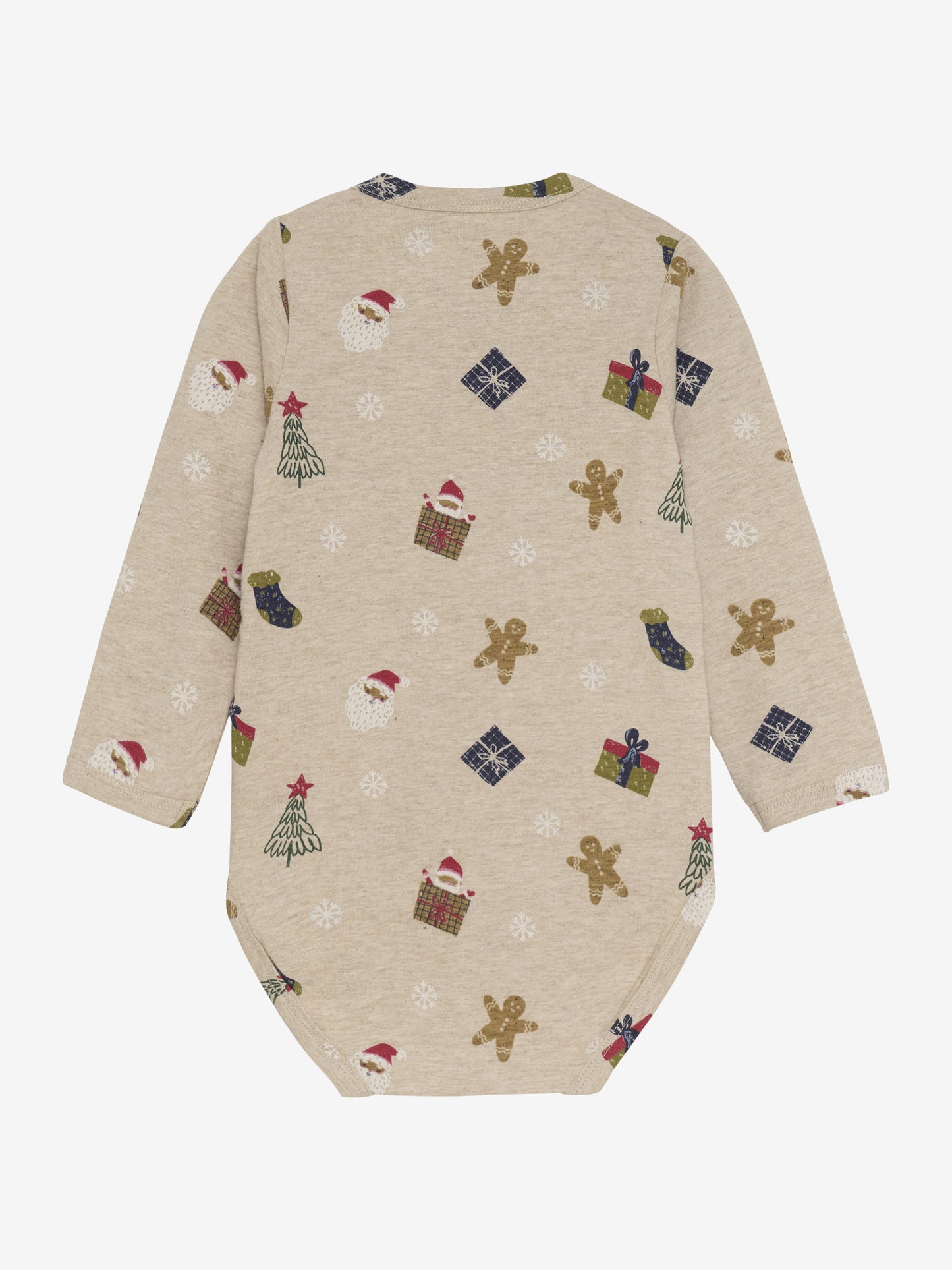 Minymo Langarmbody mit weihnachtlichem Print