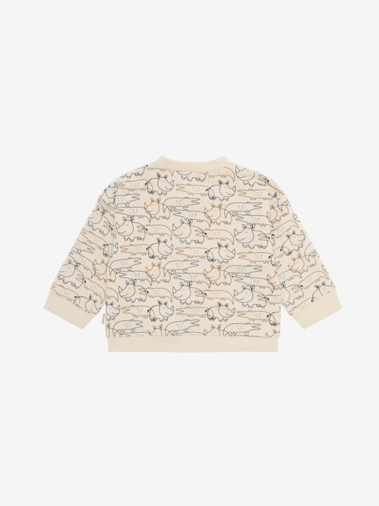 Minymo Sweatshirt mit tierischem Alloverprint