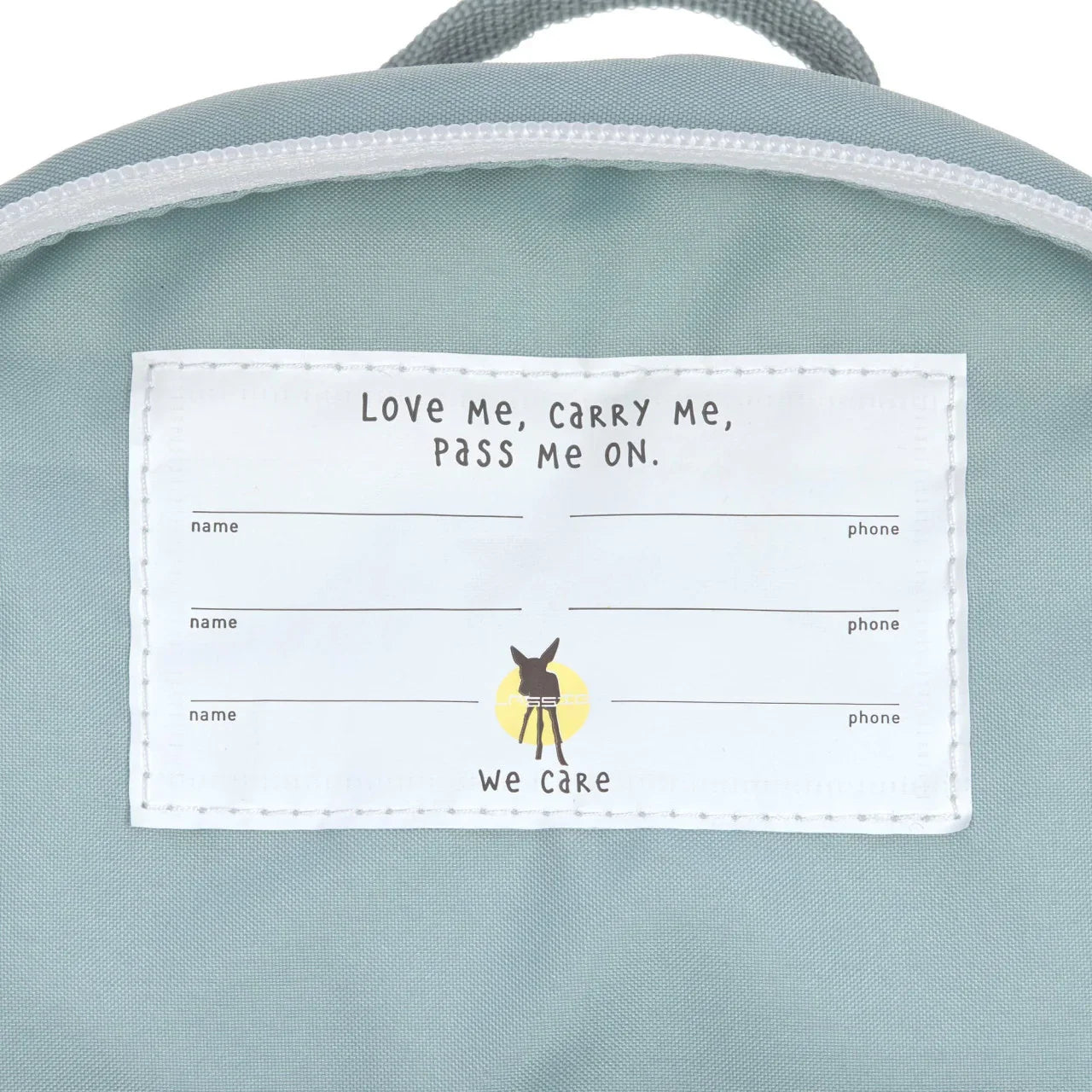 Lässig Kindergartenrucksack Tiny - Pinguin, Hellblau