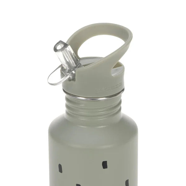Lässig Trinkflasche Kinder - Edelstahl, Happy Prints Oliv 0,5l