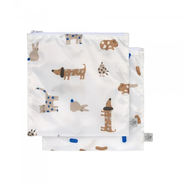 Lässig Frühstücksbeutel (2 Stk) - Snack Bag, Little Mateys Royal Blau
