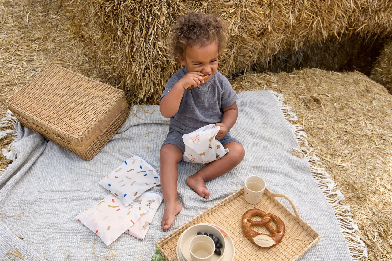 Lässig Frühstücksbeutel (2 Stk) - Snack Bag, Little Mateys Royal Blau
