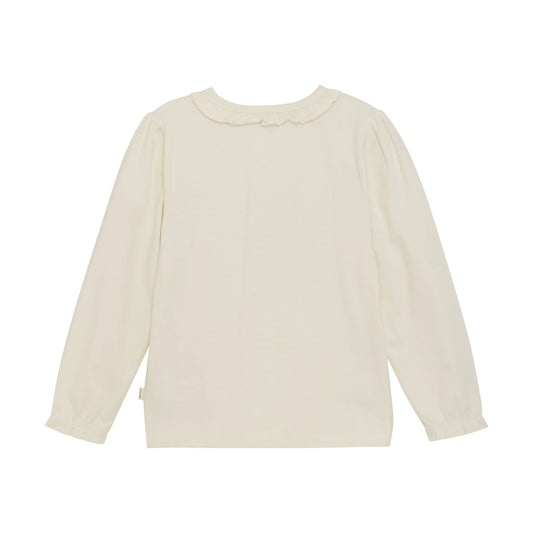 Minymo Langarmshirt mit Rüschenkragen