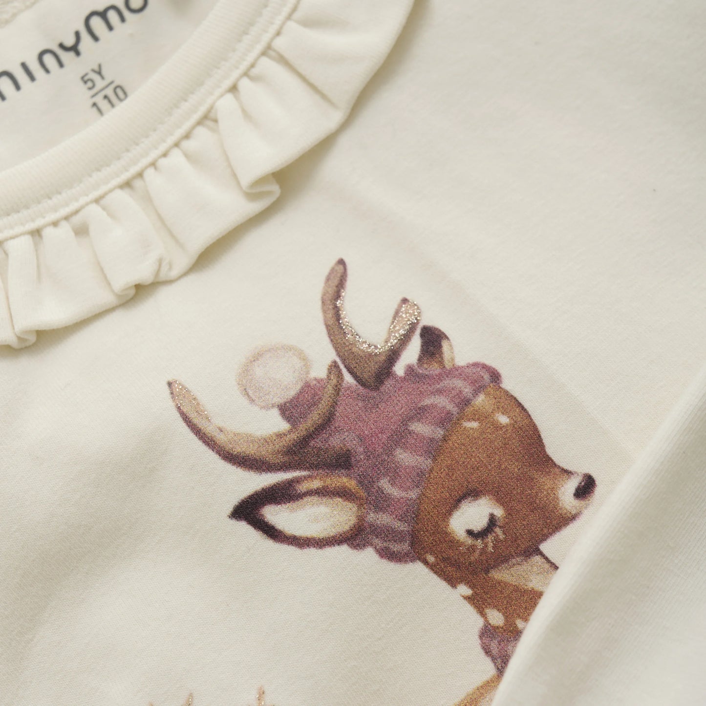 Minymo Langarmshirt mit Rüschenkragen