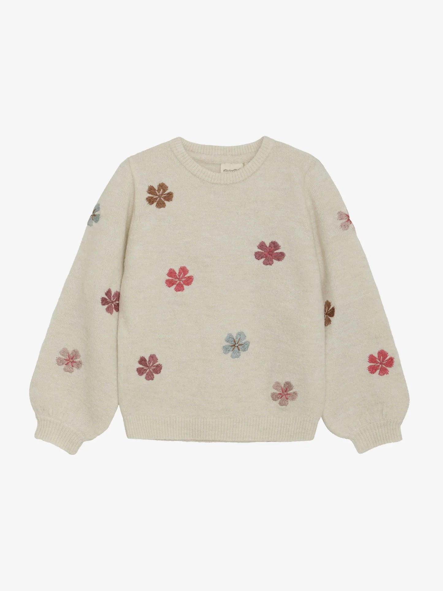 Minymo Strickpullover mit Blümchen