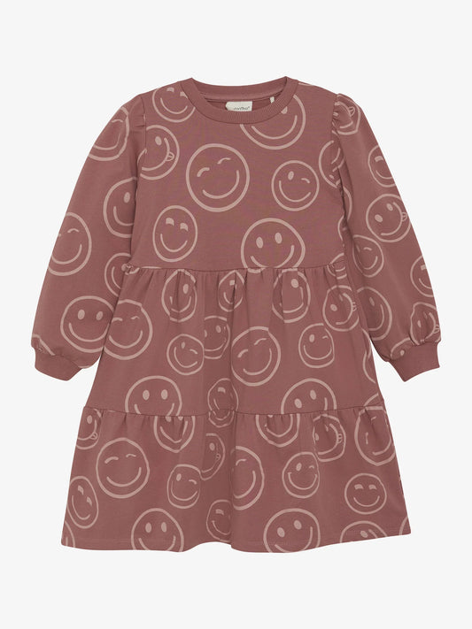 Minymo Sweatkleid mit Smileys GOTS