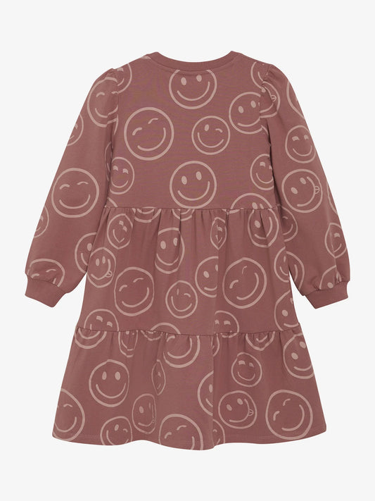 Minymo Sweatkleid mit Smileys GOTS