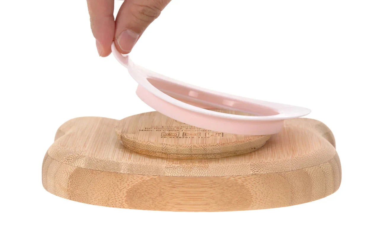 Kinderteller mit Saugnapf aus Bambusholz - Platter, Little Chums Mouse von LÄSSIG