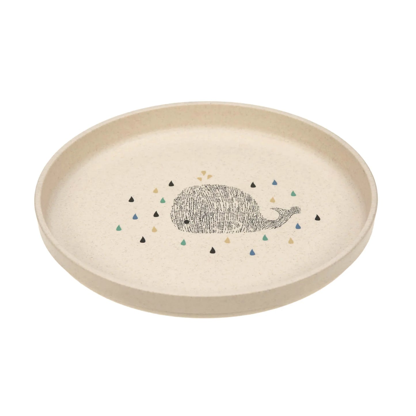 Teller - Plate PP Cellulose Little Water, Whale von Lässig