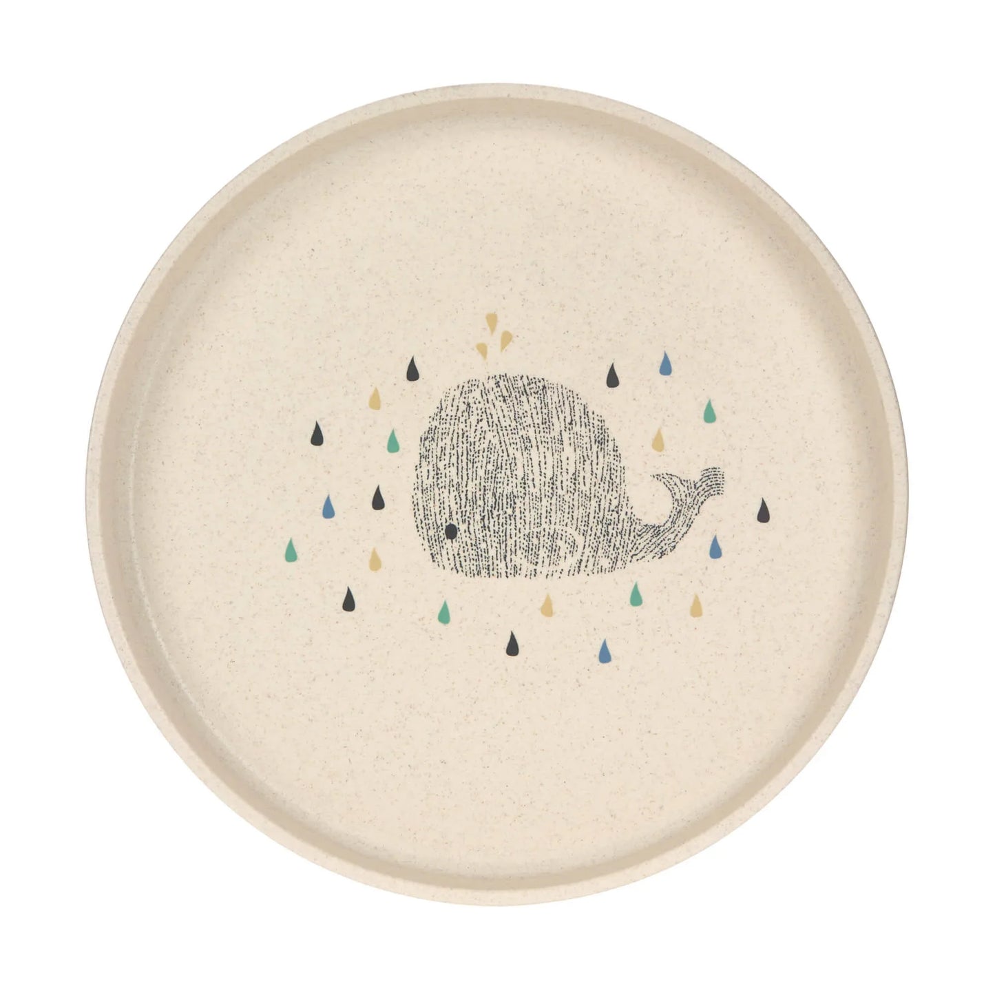Teller - Plate PP Cellulose Little Water, Whale von Lässig