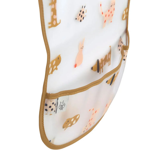 Lätzchen mit Auffangschutz (2 Stk) - Abwaschbar, Little Mateys Spicy Orange