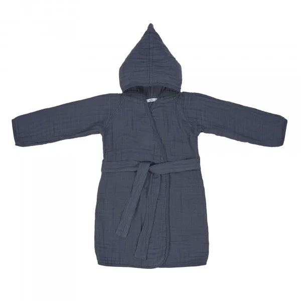 Lässig Bademantel aus Musselin navy