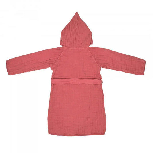 Lässig Bademantel aus Musselin rosewood