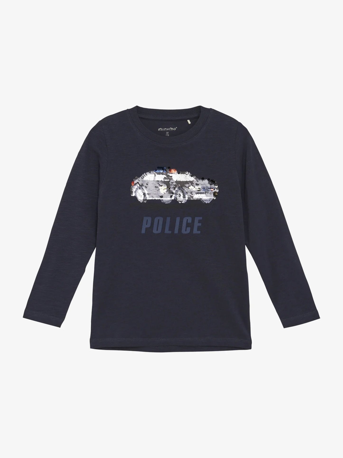 Minymo Langarmshirt Polizieimit Wendepailletten