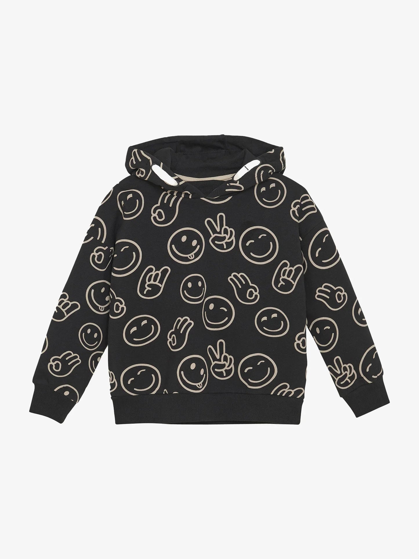 Minymo Hoodie mit Smiley-Print GOTS