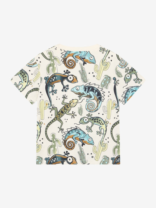 Minymo T-Shirt mit Chamäleon-Print GOTS