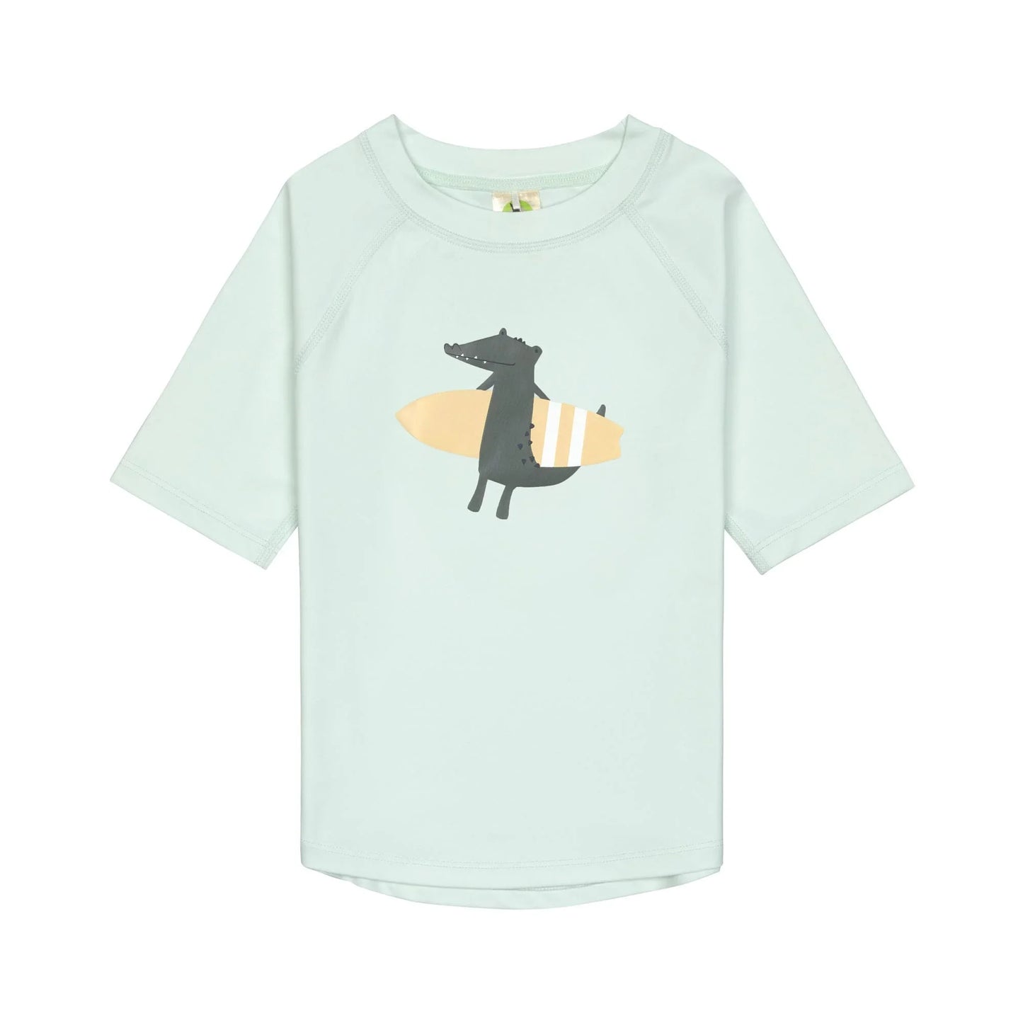 Lässig UV Shirt Kinder Kurzarm - Krokodil, Mint