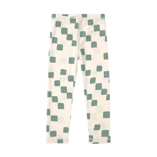 Lässig Badeleggings Kinder Lang (UV-Schutz) - Kariert, Grün Weiß