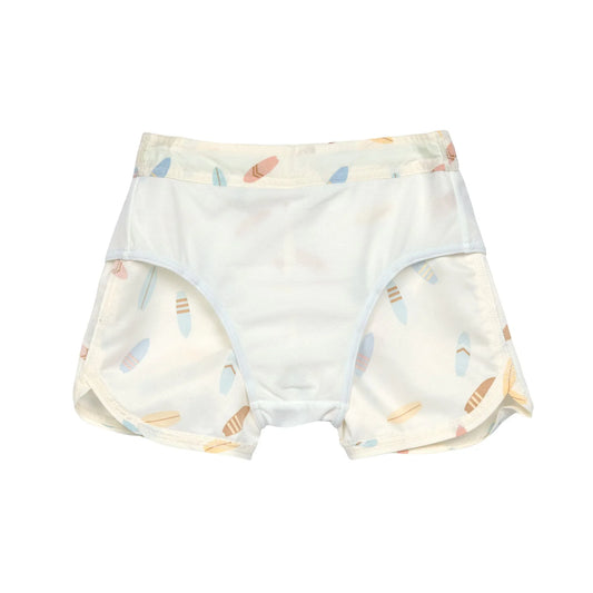Lässig Badehose Kinder - Surfbrett, Weiß