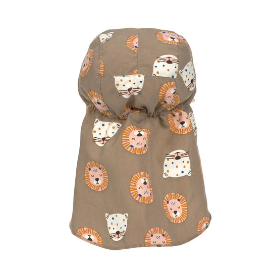 Lässig Sonnenhut Baby (UV Schutz & Nackenschutz) - Wildkatzen, Braun
