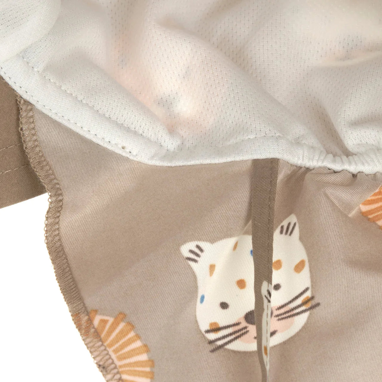 Lässig Sonnenhut Baby (UV Schutz & Nackenschutz) - Wildkatzen, Braun