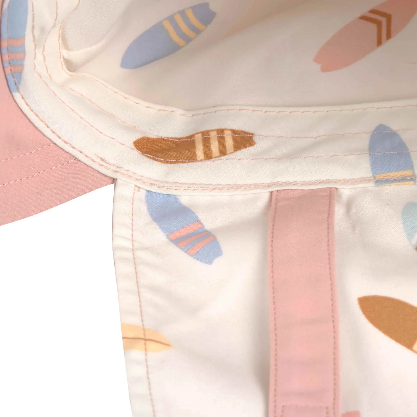 Lässig Sonnenhut Kinder (UV Schutz, Faltbar, Nackenschutz) - Surfbrett, Rosa