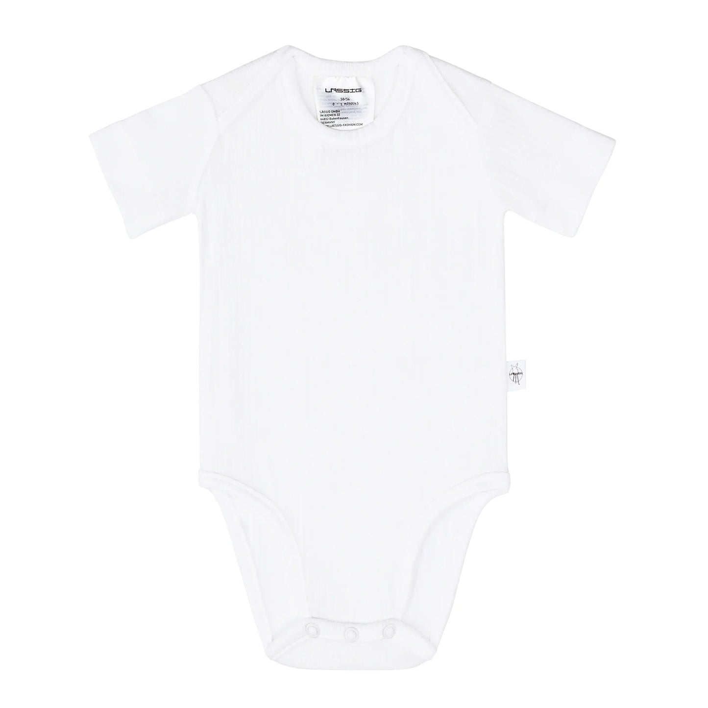 Lässig Baby Body Kurzarm - gerippt, Milky