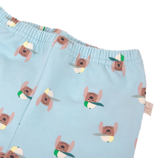 Lässig Leggings Kinder - Bio Baumwolle, Hund, Hellblau GOTS