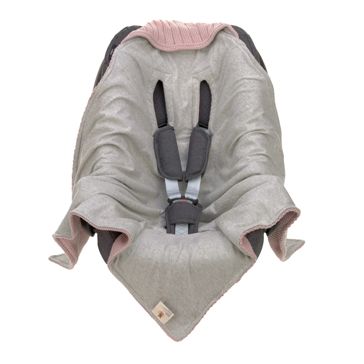 Lässig Einschlagdecke - Auto Kindersitz, Dusky Pink