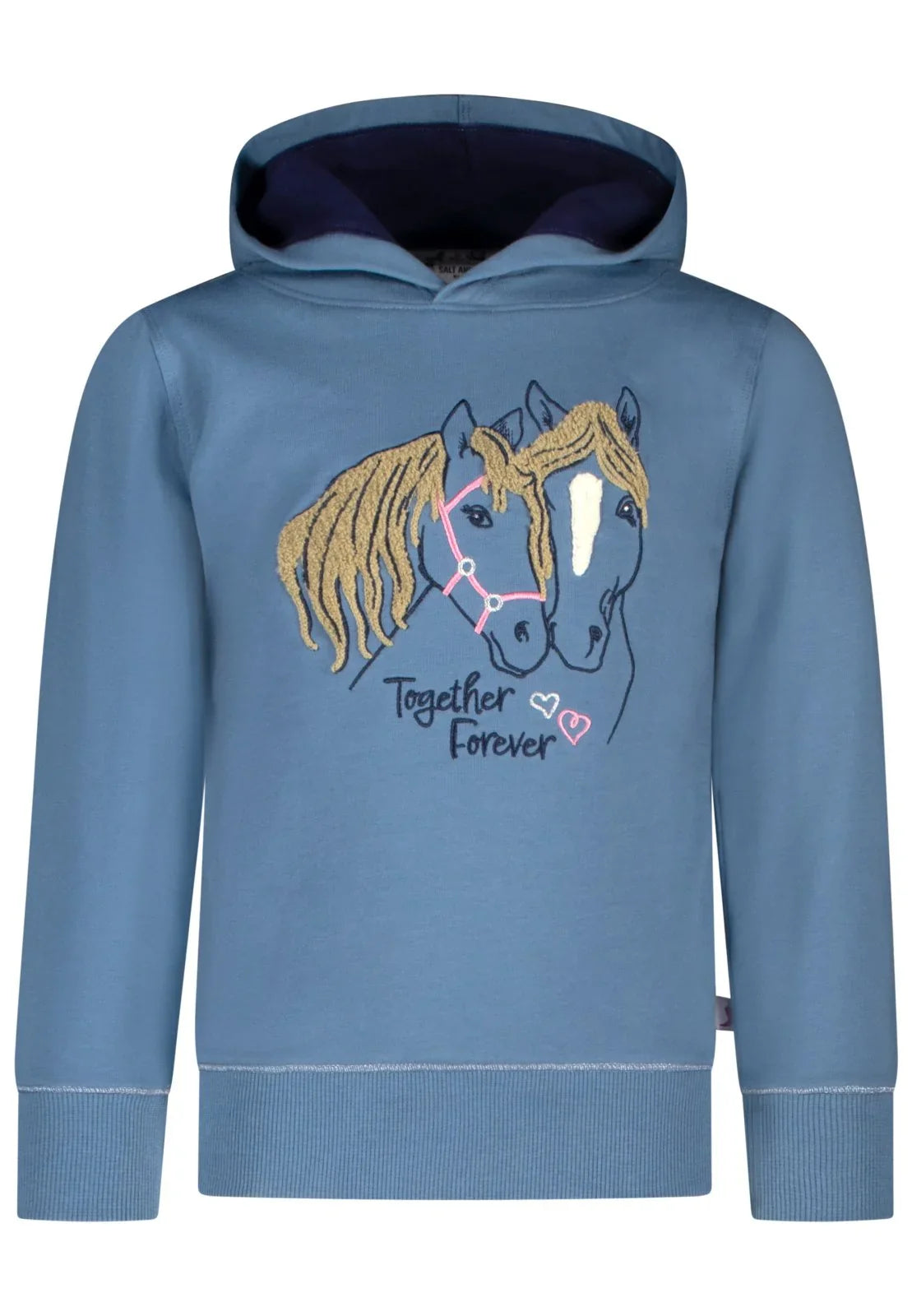 Salt and Pepper Kapuzensweatshirt mit Pferdestickerei