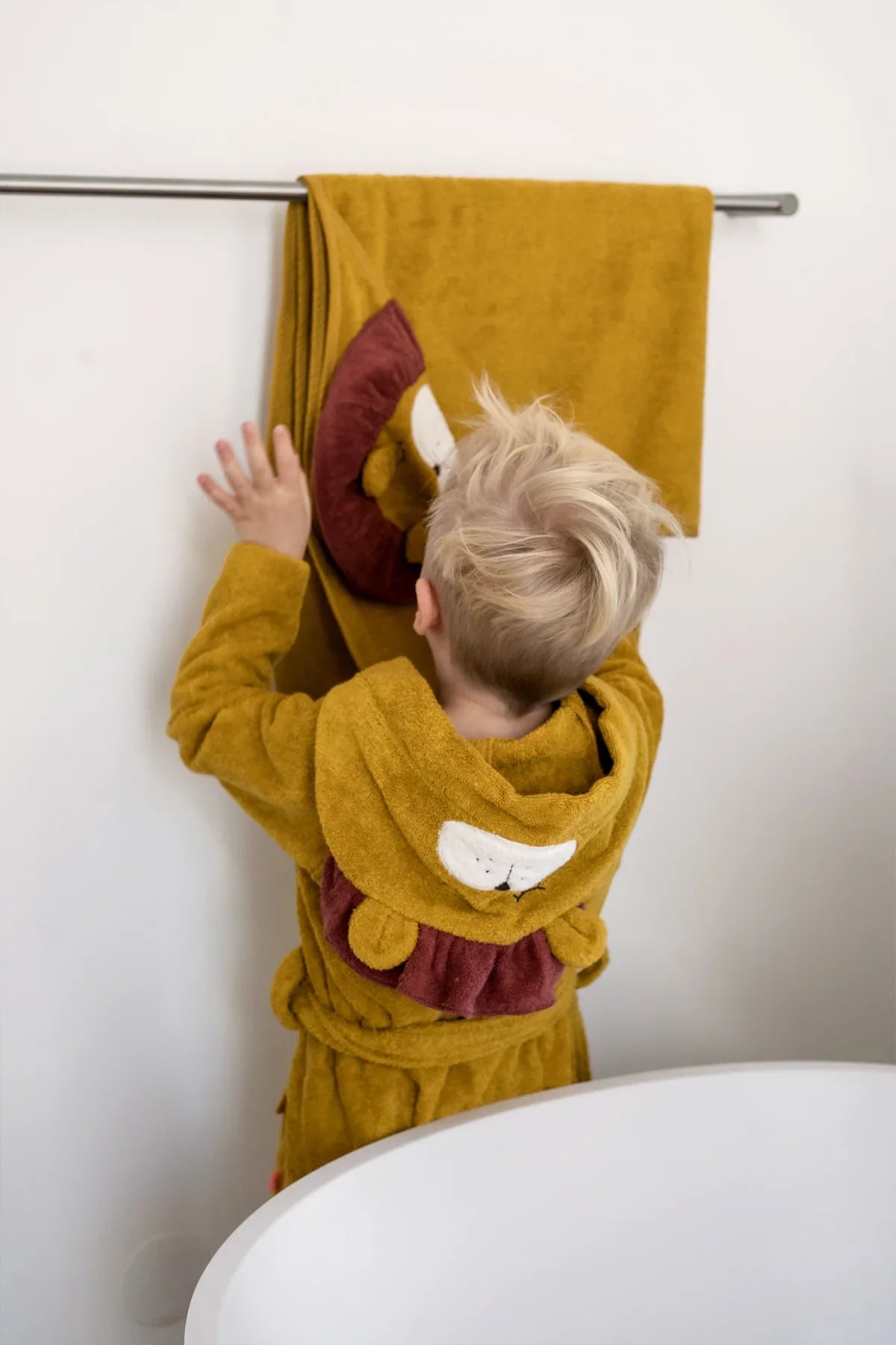 Kikadu Kapuzen-Handtuch Löwe GOTS
