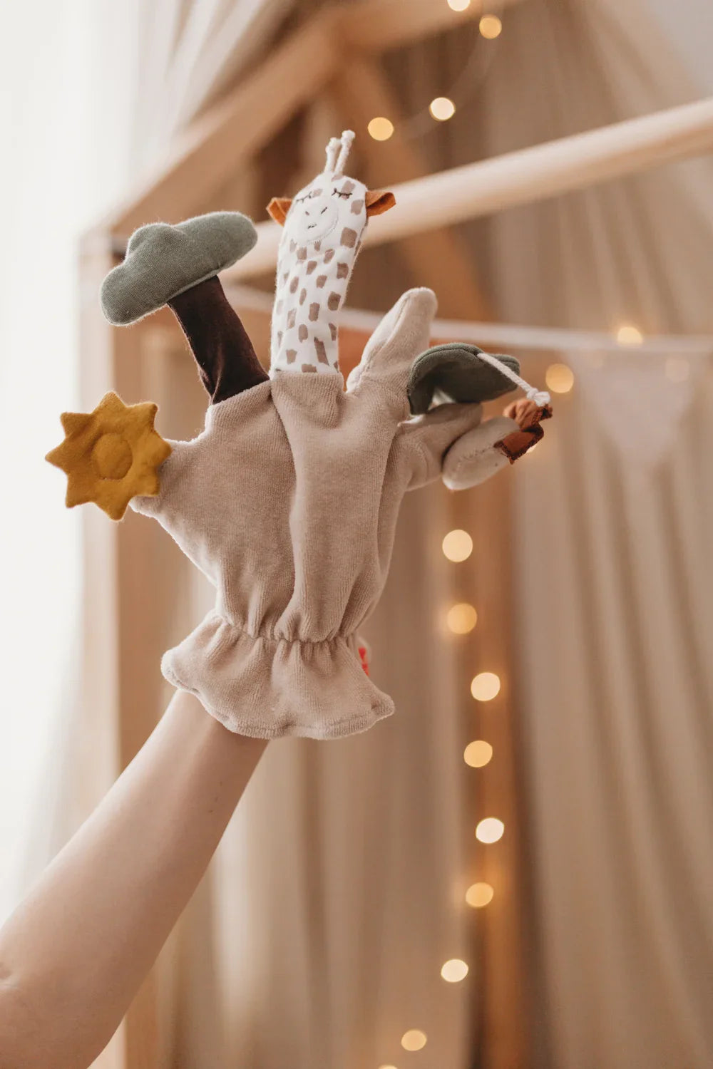 Kikadu Activity Handschuh Giraffe GOTS