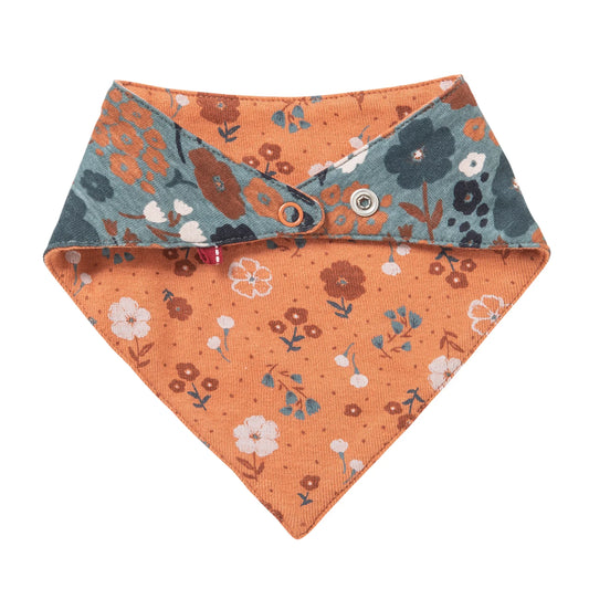 People Wear Organic Dreieckstuch zum Wenden mit Blumemuster GOTS