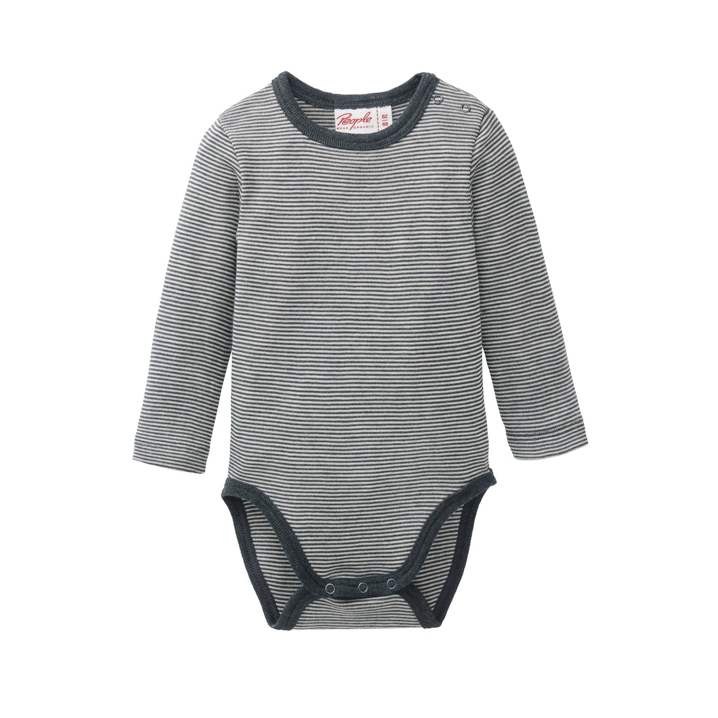 People Wear Organic Wolle-Seide Body anthrazit GOTS